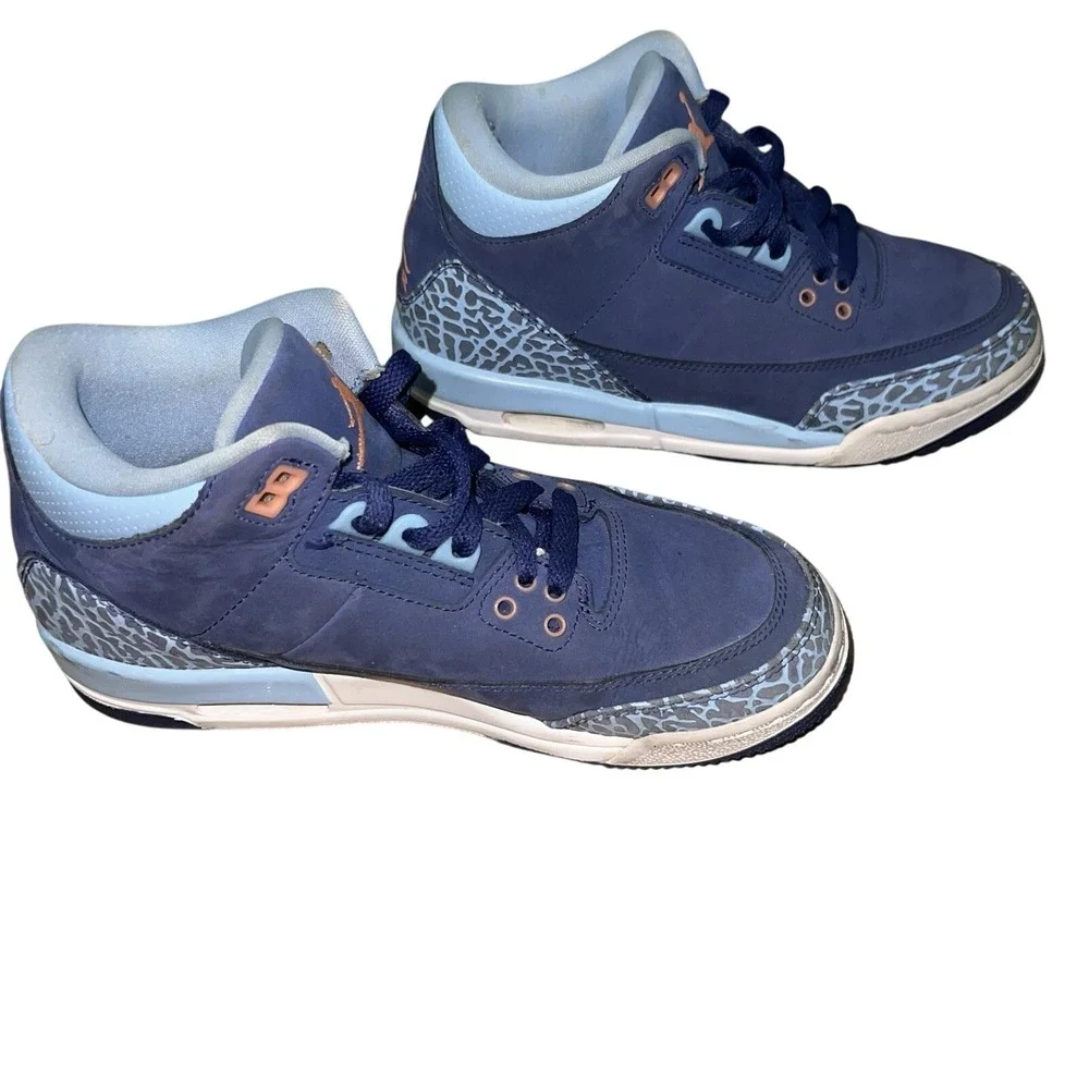 2016 Nike Air Jordan 3 Retro GS Purple Dust Blue Lagoon Size 4 Youth Girls Boys